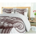 thumbnail image 5 of Ambesonne Vintage Duvet Cover Sets, Antique Column Roman, 2-King, Burgundy and White, 5 of 7