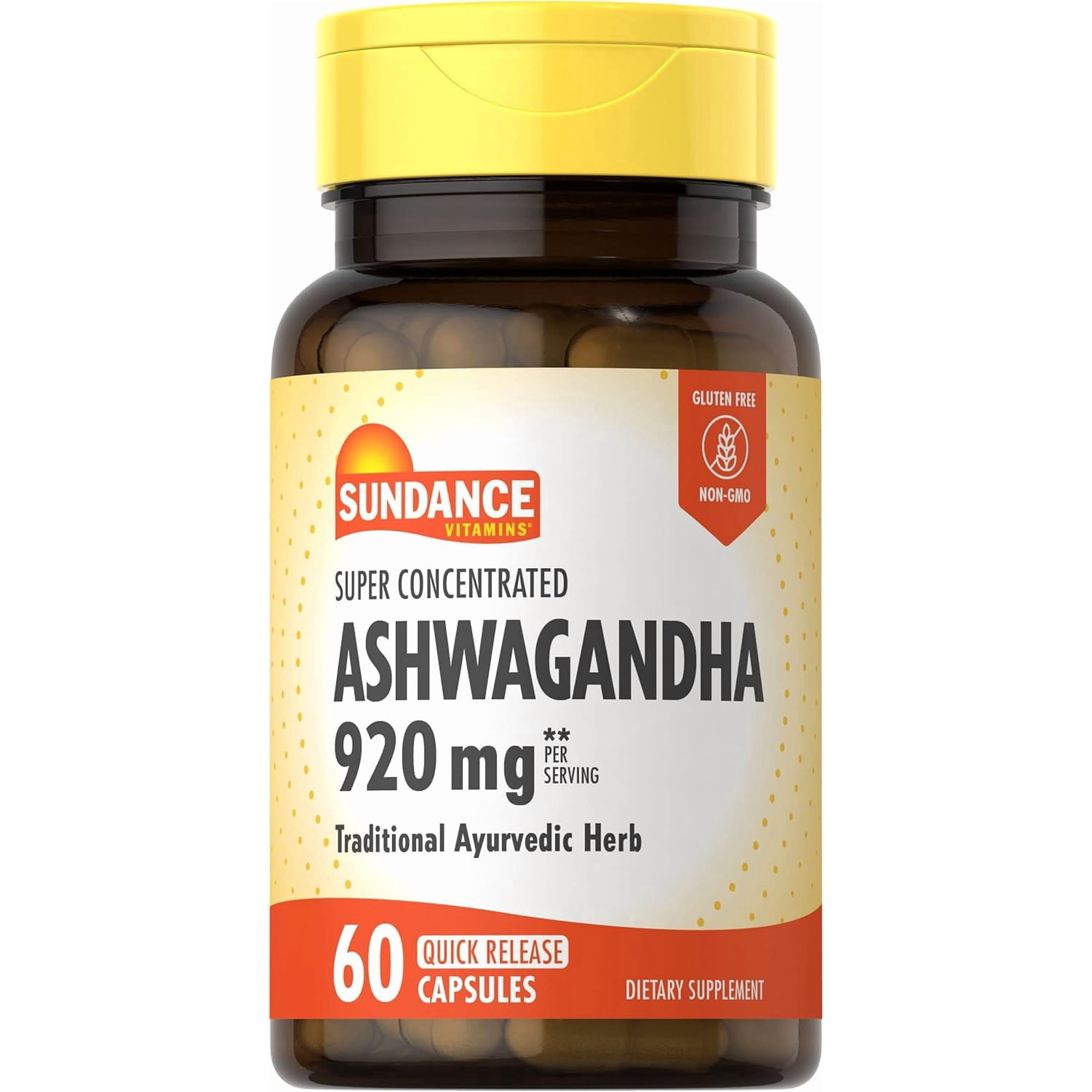 Ashwagandha Root 920mg | 60 Capsules | Super Concentrated | Traditional Ayurvedic Herb | by Sundance