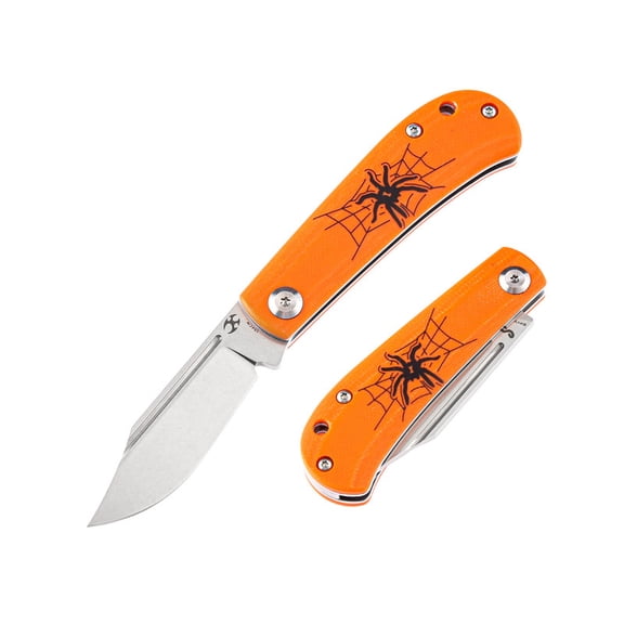 Kansept Bevy Slip Joint Fold Knife 154CM Blade,Orange G10 Handle,Designed by Nick Swan,T2026SW