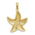 thumbnail image 4 of Diamond2Deal 14K Yellow Gold Rhodium Small Starfish Pendant for Women (L- 0.99 in, W- 0.75 in), 4 of 4