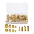thumbnail image 1 of 180PCS Compression Fittings Assortment Kit-(1/4In, 3/8In, 5/16In, 1/2In) of Brass Compression Sleeve Ferrule,Insert&Nuts, 1 of 6
