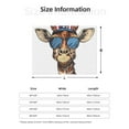 thumbnail image 3 of KLL American Giraffe Style Print Fleece Throw Blanket, Horizontal Fleece Bedding Cute Soft Blankets Comfy Fleece Flannel Plush Home Decor for Couch & Bed -60"x50", 3 of 9