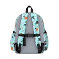 thumbnail image 3 of Football and Basketball Lightblue Pattern Cute School Backpack with Padded Back and Adjustable Shoulder Straps 13.4"x11"x4.7", 3 of 5