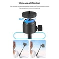 thumbnail image 2 of 147cm/57.87in Multi-function Selfie Stick Desktop Tripod 6 Sections 2kg/4.40lbs Load Capacity Rotatable with 1/4in Threaded Screw for Live/ Vlog/ Video/ Conference, 2 of 6