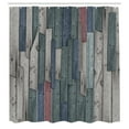 thumbnail image 3 of Ambesonne Rustic Shower Curtain, Grunge Barn Door Farm Art, 69"Wx75"L, Grey Rust, 3 of 3