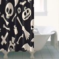 thumbnail image 4 of Dark Halloween Ghosts Skulls and Bats Shower Curtain 36"x72" ,Bathroom Decorative Shower Curtains Set with 12 Hooks,Modern Waterproof Washable Shower Curtain, 4 of 6