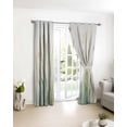 thumbnail image 3 of Vintage Green Leaf Blackout Curtains for Bedroom/Living Room, Thermal Insulated Kitchen Curtains, Spring Country Retro Botanical Grommet Darkening Window Treatment Drapes 27.5"x39"x2, 3 of 8