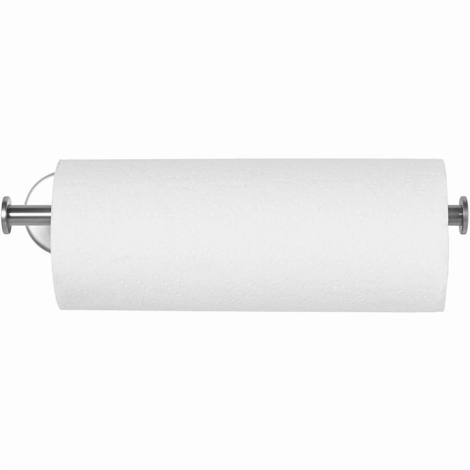 CRESTIN- Metal Wall Mounted Paper Towel Holder 14 Inch Nickel Kitchen