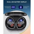 thumbnail image 3 of Auriculares Inalámbricos Auriculares Deportivos Bluetooth 5.3, Auriculares Inalámbricos con Tiempo de Reproducción de 120 Horas, Micrófono Incorporado para Auriculares Estéreo con Ganchos para las Orejas, Resistente Al Agua ipx7, Pantalla de Doble Potencia para Deportes, 3 of 6