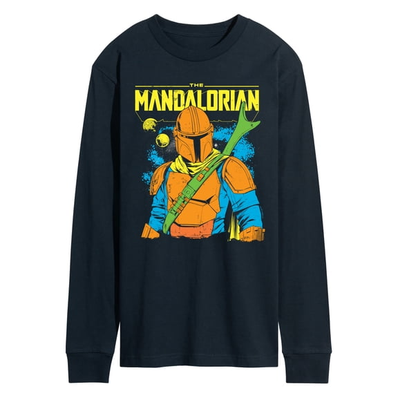 Star Wars - Mandalorian Neon Colors - Men's Long Sleeve Graphic T-Shirt