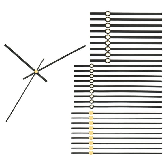 Clock Hands Kit, 10 Set Clock Hands Kits Clock Mechanism Movement Aluminum Wall Clock Hands Parts, Black, A08