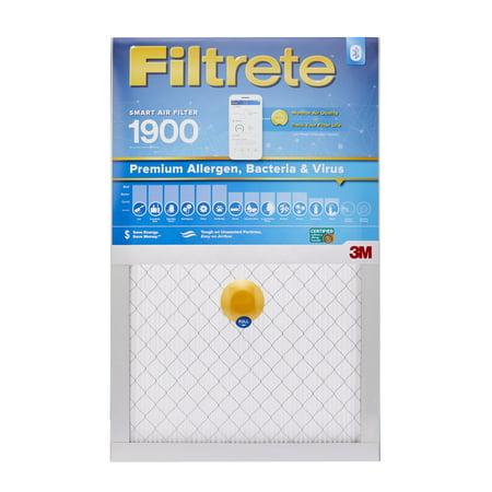 Filtrete Smart 16 x 25 x 1 inch Premium Allergen, Bacteria & Virus HVAC Air and Furnace Filter, 1900 MPR, 1 Filter