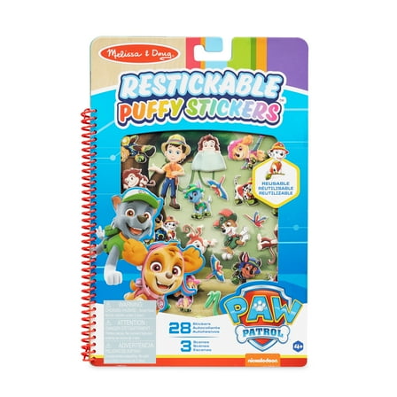 Melissa & Doug PAW Patrol Restickable Puffy Stickers Jungle (28 Reusable Stickers)