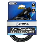 Brinks Covered Steel 3/8in x 6ft Keyed Bicycle Cable Lock