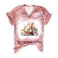 thumbnail image 1 of Camiseta de Cuello Redondo de Manga Corta de la Mujer, Top de Moda para Invierno Y Primavera Impresa de Navidad Casual 3/4, 1 of 4
