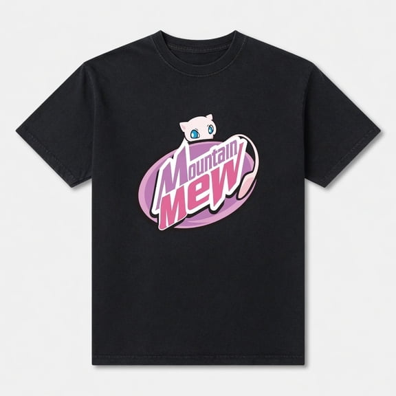 Mountain Mew Pokemoon Parody Funny Anime Gamer Gift Tee Shirt