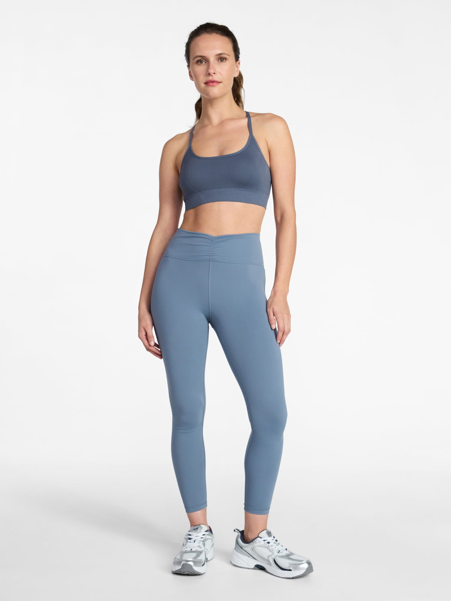 Avia Women's Low Support Seamless Textured Cami Sports Bra, Sizes XS-XXXL
