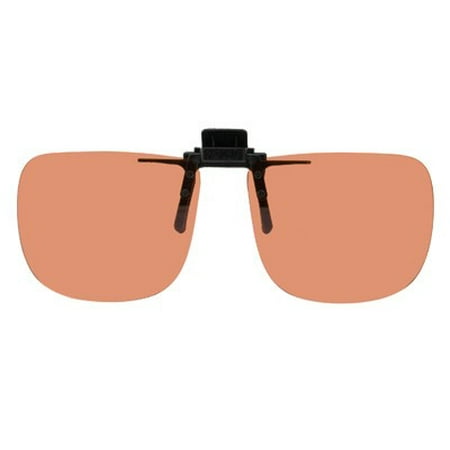 Polarized Clip-on Flip-up Copper Enhancing Driving Glasses - 58mm Wide X 47mm High (128mm Wide)