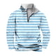 thumbnail image 2 of Sudadera sin capucha para hombre, informal, a la moda, con cuello alto, estampado, cremallera, jersey de manga larga, blusa de poliéster para hombre, 2 of 5
