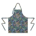 thumbnail image 2 of Blue Pioneer Flower and Paisley Pattern Apron-Garden Aprons for Women with Pockets-Cotton Linen Waterproof Kitchen Cooking Gardening Aprons Adjustable for Kitchen,Cooking,BBQ and Salon 33x27 Inch, 2 of 7