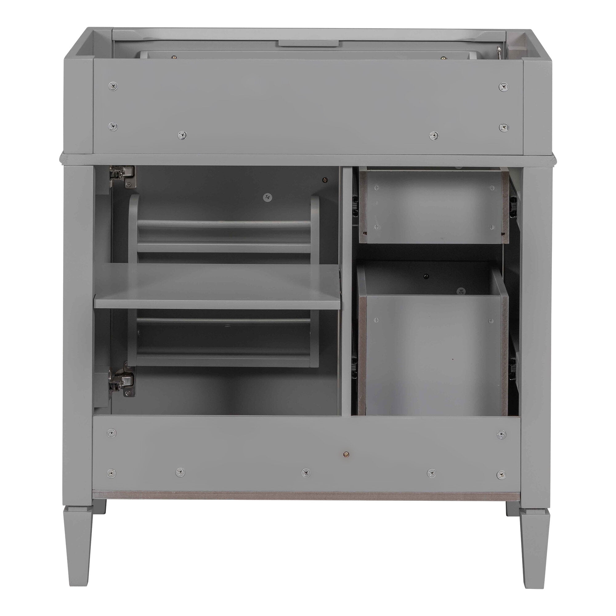 Modern Bathroom Vanity 30'' Bathroom Vanity without Top Sink, Modern Bathroom Storage Cabinet with 2 Drawers and a Tip-out Drawer (NOT INCLUDE BASIN),Wooden Bathroom Vanity