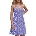 thumbnail image 2 of Amzcrzy Robes pour Femmes Mode Imprimé Floral Robes d'Été pour Femmes Décontractées Sans Manches Robe d'Été Dos Nu Ample Robe de Plage Mini, 2 of 5