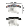 thumbnail image 2 of 1 Pc Women Anti-Static Hair Insert Comb for Wavy Curly Hair Light Assorted Color Acrylic Rhinestone, 2 of 3