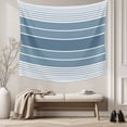 thumbnail image 5 of Blue Ombre Stripe Tapestry for Bedroom Wall Hanging Tapestry, Farmhouse Striped Gradient Ceiling Backdrop Tapestries Poster Blanket Wall Decor for Teens Room Living Room Dorm 55" x 73", 5 of 8