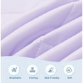 thumbnail image 2 of Cooling Comforter Twin Size, Double-Sided Cooling Tech Fabric Blanket for Hot Sleepers and Night Sweats, All-Season Breathable Lightweight Comforter, Light Purple, 2 of 8