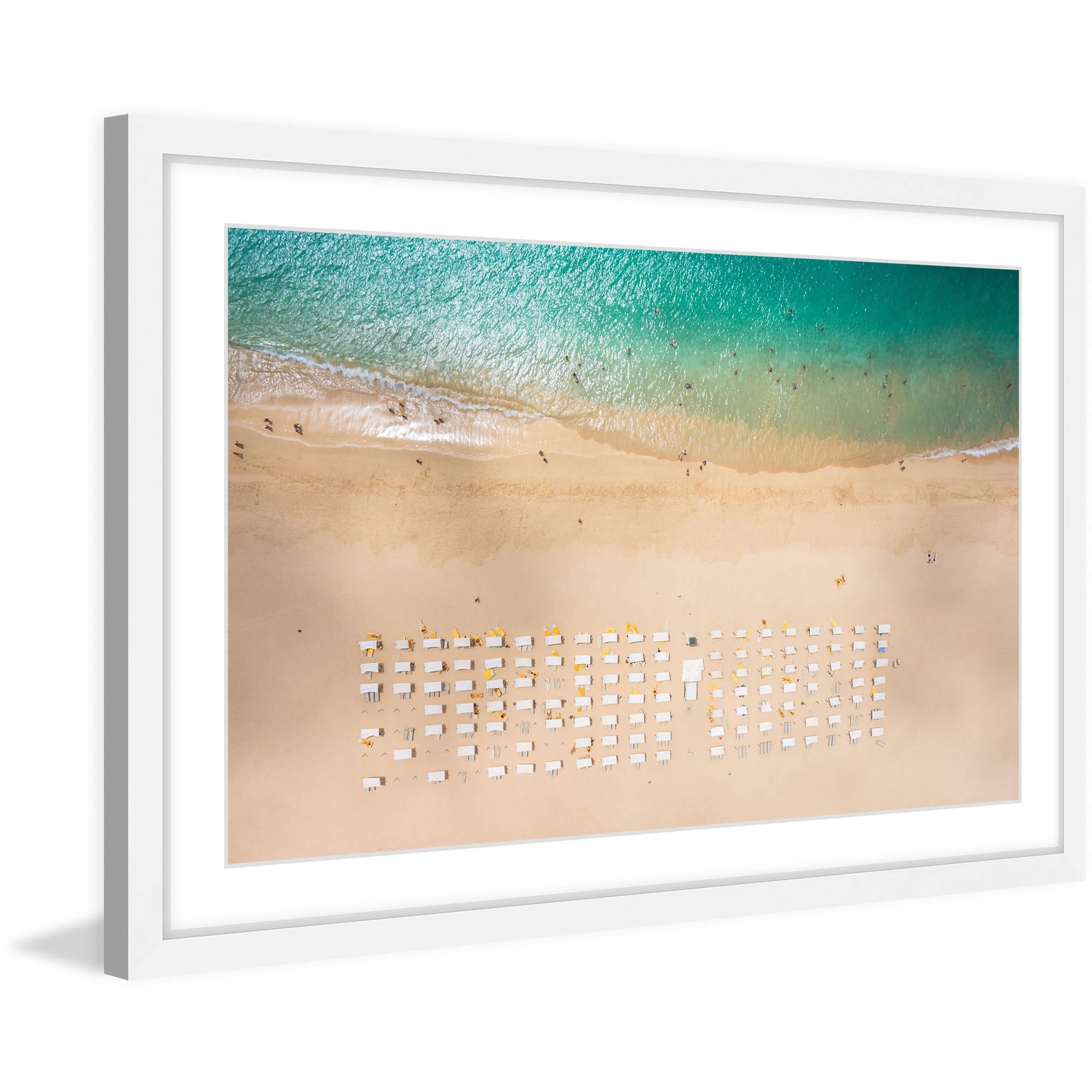 "Beach Goers" Framed Painting Print