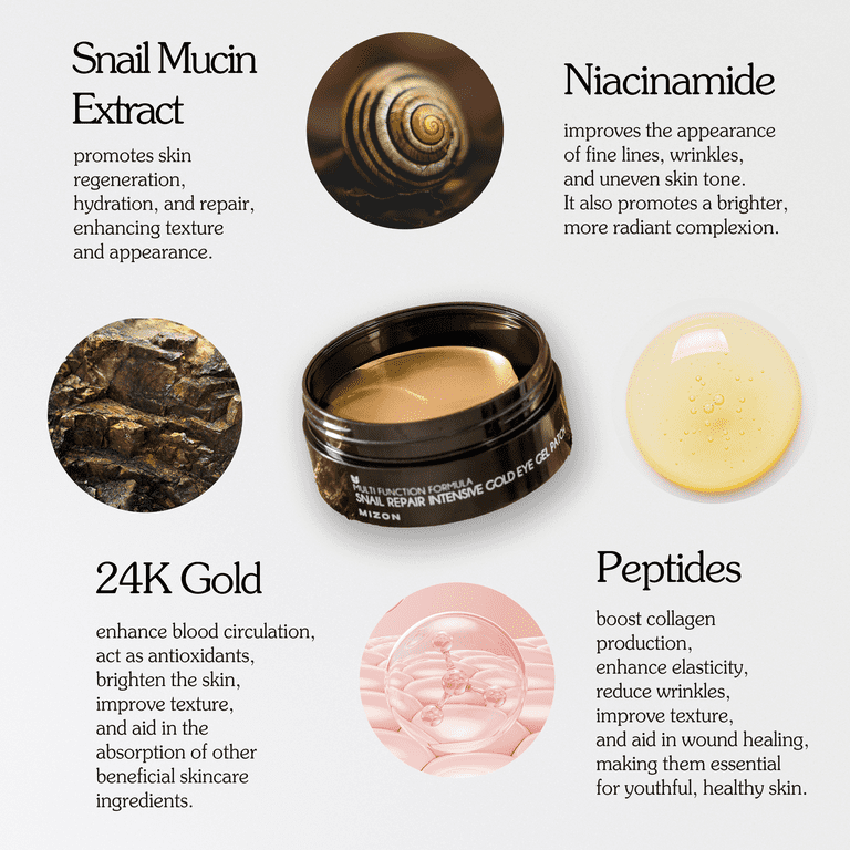 Mizon Snail Repair Intensive Gold Eye Gel Patch 60pcs Mizon Snail Repair Intensive Gold Eye Gel Patch 60pcs