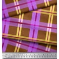 thumbnail image 3 of Soimoi Velvet Fabric Check Check Print Fabric by the Yard 58 Inch Wide, 3 of 3