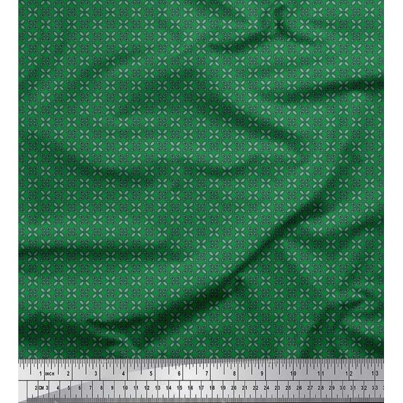Soimoi Viscose Chiffon Fabric Artistic Floral Shirting Print Fabric by The Yard 42 Inch Wide