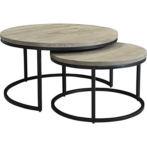 Drey Round Nesting Coffee Tables Set Of