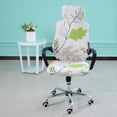 thumbnail image 1 of de silla de oficina elásticas Funda de asiento de sillón de silla de ordenador de cojín de asiento de silla Blanco verde Soledad Funda de asiento de oficina, 1 of 7
