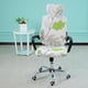 thumbnail image 3 of La silla de oficina elástica cubre la cubierta del asiento para la silla del Blanco verde Zulema Funda de asiento de oficina, 3 of 8