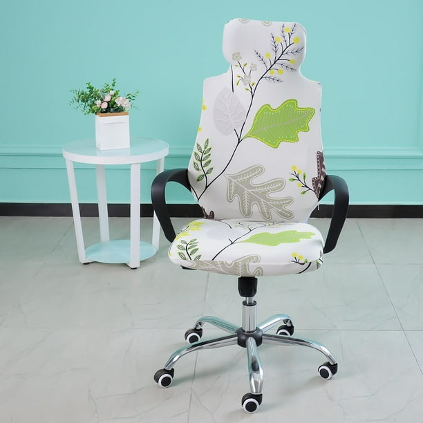 Funda elástica para silla de oficina Yotijar D Blanco verde