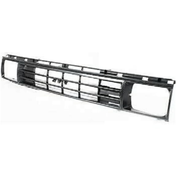 Grille For 1987-1988 Toyota Pickup Silver w/ Black Insert Plastic