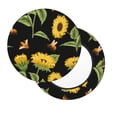 thumbnail image 2 of Disketp Bees and Sunflowers Funda Redonda para Taburete, Funda de Cojín para Silla de Bar Suave y Elástica-14 inch, 2 of 7