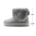 thumbnail image 2 of GJPBGK Women Winter Warm Snow Boots Faux Fur Lined Suede Pull-On Platform Ankle Boots Cozy Outdoor Casual Footwear, 2 of 9