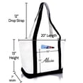 thumbnail image 3 of DALIX Women's Custom Monogrammed Names Premium Embroidered Tote Hand Bag Alicia, 3 of 6