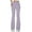 Purple, variant on Women's Slim-Fit Flare Leg Pants with Pockets & Ribbed Detail, Athletic Casual Trousers Comfortable Stretch Pants S-2XL