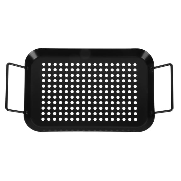 MOKKHNB Barbecue Trays Barbecue Plate Stainless Steel Black 1Pc for Home Users