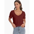 thumbnail image 3 of Women's Oversized T Shirts Tees Half Sleeve V Neck, 3 of 4
