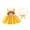 dress 154#Yellow, variant on WAYUTE Girls' Dresses Baby Toddler Cute High Waisted Summer Floral Ruched Sleeveless Sundress with Sun Cap Casual Dailywear