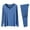 Blue, variant on Men's Plus Size Sleepwear Set 2 Piece Long Sleeve V - Neck Pajama Modal Cotton Polyester Blend Warm Soft Breathable Casual Loungewear for Men XL 4XL