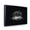 thumbnail image 3 of Designart 'Sexy Golden Metallized Woman Lips I' Modern Framed Canvas Wall Art Print, 3 of 5
