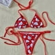 thumbnail image 4 of Sanrio-Conjunto de Bikini de Hello Kitty para playa, traje de baño de 2 piezas con estampado de dibujos animados Y2K, bragas suaves con tiras laterales, Bikini Sexy Kawaii, 4 of 4