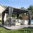 thumbnail image 1 of MELLCOM Pergola à Persiennes 10x10, Pergola en Aluminium avec Toits à Persiennes Réglables, Pavillon Extérieur avec Rideaux et Moustiquaires Imperméables, Noir, 1 of 8
