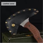 Forged Camping Hatchet 11.81'' w/ Leather Sheath, Compact axe w/ Composite Handle